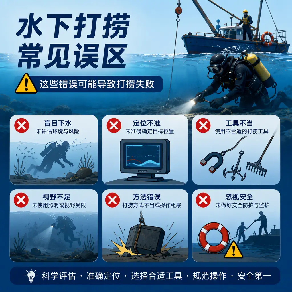 深耕水下打捞,兼顾民用失物与工程潜水作业宿豫