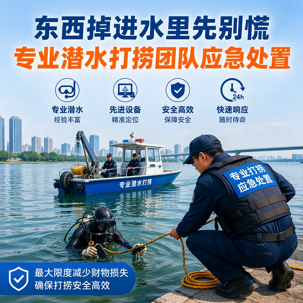 宿豫东西掉进水里先别慌，专业潜水打捞团队应急处置