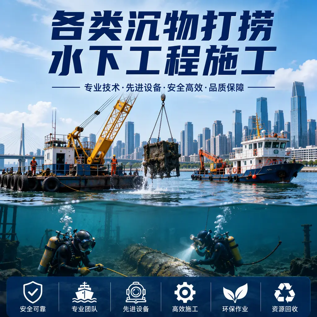 宿豫各类沉物打捞，水下工程施工